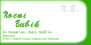 noemi bubik business card